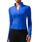 RUNNING GIRL Women's Workout Jacket Lightweight Zip Up Yoga Jacket Cropped Athletic Slim Fit Tops...