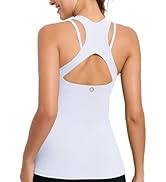 RUNNING GIRL Workout Tank Tops with Built in Bras for Women,Compression Shirt Strappy Back Athlet...