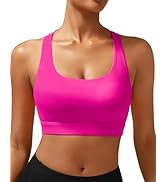 RUNNING GIRL Sports Bras for Women High Support,Criss-Cross Back Strappy Bra Moulded Cup High Imp...