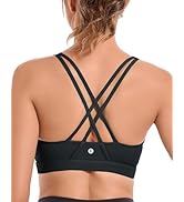 RUNNING GIRL Sports Bras for Women,Criss-Cross Back Padded Strappy Sports Bras Medium Support Wor...