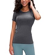 LUYAA Women's Workout Tops Long Sleeve Shirts Yoga Sports Breathable Gym Athletic Top Slim Fit