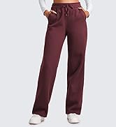 CRZ YOGA Cotton Fleece Lined Sweatpants Women 30" Straight Leg Casual Lounge Sweat Pants for Women