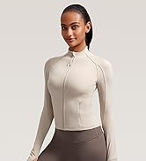 CRZ YOGA Butterluxe Womens Cropped Slim Fit Workout Jackets - Weightless Track Athletic Full Zip ...