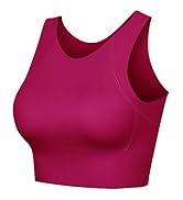 Berry Red High Neck Sports Bra for Women Padded Yoga Bra