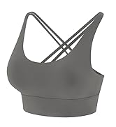 Dark gray workout bras for women