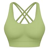 strappy back sports bra green high impact sports bra