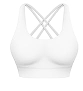 White Sports Bra Padded Crisscross Back