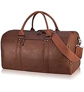 Oversized Travel Duffel Bag, Waterproof Leather Weekend bag Gym Sports Overnight Large Carry On H...