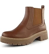 Hawkwell Women's Slip On Chunky Heel Ankle Chelsea Boot