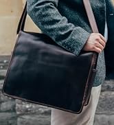 Leather Messenger Bag for Men - Top Grain Leather Briefcase Laptop Satchel Office Crossbody Trave...