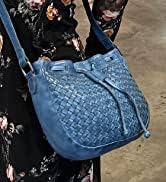 RUSTIC TOWN Leather Crossbody Bag for Women - Washed Leather Travel Sling Purse Hobo Handbags for...
