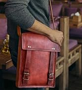 Leather Satchel iPad Tablet Bag - Leather Saddle Bag Purse - Small iPad (10.5-inch) Shoulder Bag ...