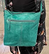 Leather Tote Bag for Women - Washed Leather Shoulder Bag Hobo Crossbody Travel Handbag Ladies Pur...