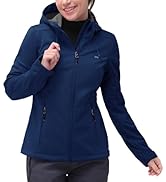 33,000ft Women's Softshell Jacket with Hood Waterproof Lightweight Windbreaker Windproof Rain She...