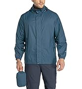 33,000ft Packable Rain Jacket Men's Lightweight Waterproof Rain Shell Jacket Raincoat with Hood f...