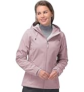 33,000ft Women's Softshell Jacket, Fleece Lined Warm Jacket Light Hooded Windproof Coat for Outdo...