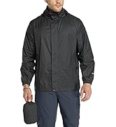 33,000ft Packable Rain Jacket Men's Lightweight Waterproof Rain Shell Jacket Raincoat with Hood f...
