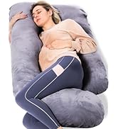 Momcozy Pregnancy Pillows, U Shaped Full Body Maternity Pillow with Removable Cover - Support for...