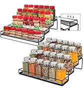 IFELS Spice Rack Organizer for Cabinet, 4 Tier Seasoning Organizer, Expandable Shelf,Step Storage...
