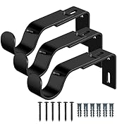 IFELS Heavy Duty Adjustable Curtain Rod Brackets, Curtain Rod Wall Bracket Hooks for 1 or 7/8 Inc...