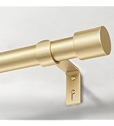 IFELS Heavy Duty Curtain Rods for Windows 66 to 120 Inch, 1 Inch Gold Curtain Rods for Outdoor, F...