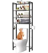 IFELS Over The Toilet Storage Cabinet, Over Toilet Bathroom Organizer Shelf 4 Tier Large Capacity...