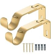 IFELS Heavy Duty Adjustable Curtain Rod Brackets, Curtain Rod Wall Bracket Hooks for 1 or 7/8 Inc...