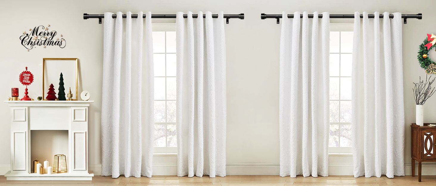 black heave duty curtain rods for windows 66 to 120
