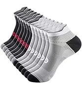 PAPLUS Ankle Compression Sock for Men and Women 2/4/6 Pairs, Low Cut Compression Running Sock wit...