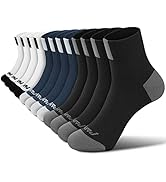PAPLUS Women's Quarter Compression Socks 6 Pairs, Cushion Running Athletic Sport Ankle Socks with...