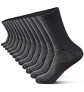 PAPLUS Compression Athletic Crew Socks (6 Pairs) for Men & Women