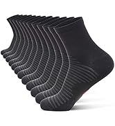 Compression Running Ankle Socks for Men and Women (6 Pairs), Quarter Athletic Socks for Running, ...