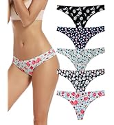 voenxe Seamless Women Underwear Thongs,No Show Ladies Thong,No Line Breathable Comfortable Pantie...