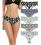 voenxe Seamless Women Underwear Thongs,High Waisted Cut No Show Ladies Panties,Breathable Comfort...