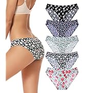 voenxe Women Bikini Underwear,Seamless Breathable Ladies Panties,No Show Comfortable Briefs Undie...