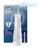Oral-B Water Flosser Advanced, Cordless Portable Oral Irrigator Handle with 2 Nozzles