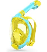 Greatever Snorkeling Gear for Kids，Ideal Gifts of Kids Snorkel Mask，Full Face Snorkel Mask Kids w...