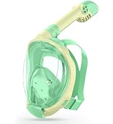 Greatever Snorkeling Gear for Kids，Ideal Gifts of Kids Snorkel Mask，Full Face Snorkel Mask Kids w...
