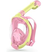 Greatever Snorkeling Gear for Kids，Ideal Gifts of Kids Snorkel Mask，Full Face Snorkel Mask Kids w...