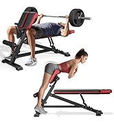 FLYBIRD 3 in 1 Workout Bench, Roman Chair, Weight Bench and Sit Up Bench for Hyper Back Extension...
