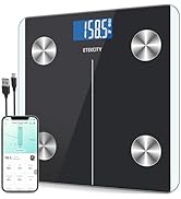 Etekcity Smart Rechargeable Body Fat Scale, Digital Bathroom Scale for Body Weight and Muscle, Ac...