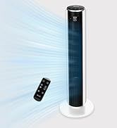 LEVOIT Tower Fan for Bedroom, 25ft/s Velocity 28dB Cooling Fan, Bladeless and 90° Oscillating Fan...