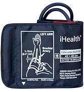 iHealth Extra Large Adult Blood Pressure Cuff (16.5"-18.9" | 42-48cm) - XL Replacement BP Cuff fo...