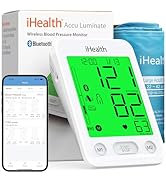iHealth Accu Luminate Blood Pressure Monitor with Color-Coded LCD, Body Movement Detection, Wrap ...