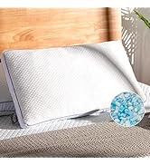 EGOHOME Shredded Memory Foam Pillows, Bed Pillows for Sleeping, Standard Pillow for Side Back Sto...