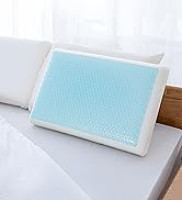 EGOHOME Cooling Memory Foam Pillow with Two-Sided Reversible Cover, Neck Support for Back, Stomac...