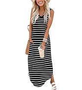 Arolina Maxi Dress for Women Tropical Summer V Neck Sleeveless Split Long Beach Dresses Casual Lo...