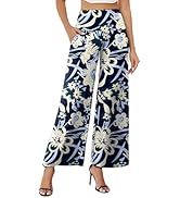 Arolina Women's Stretchy Wide Leg Palazzo Lounge Pants with Pockets Casual Comfy High Waist Palaz...