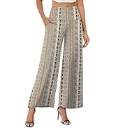 Arolina Women's Stretchy Wide Leg Palazzo Lounge Pants with Pockets Casual Comfy High Waist Palaz...
