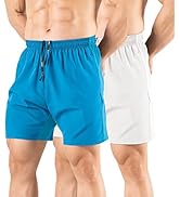 Gaglg Men's 5" Running Shorts 2 Pack Quick Dry Athletic Workout Gym Shorts with Zipper Pockets